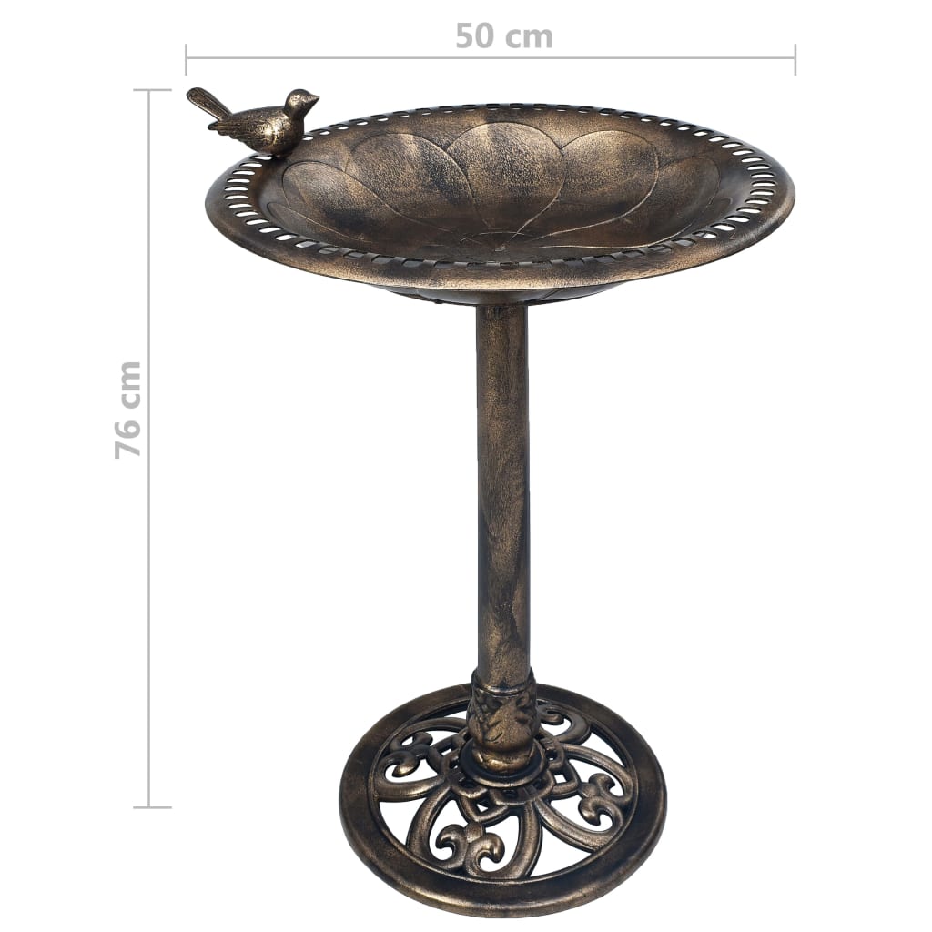NNEVL Garden Bird Bath Bronze Plastic