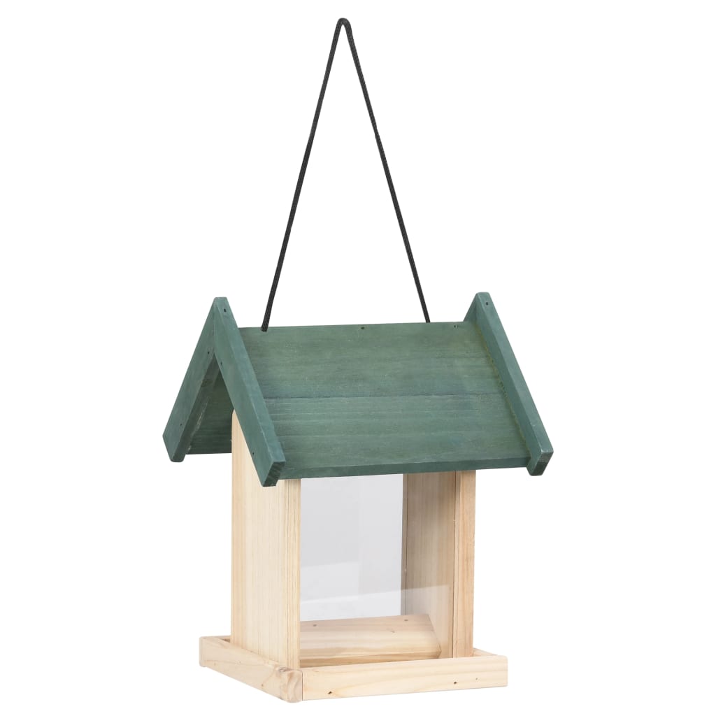 NNEVL Bird Feeders 4 pcs Firwood