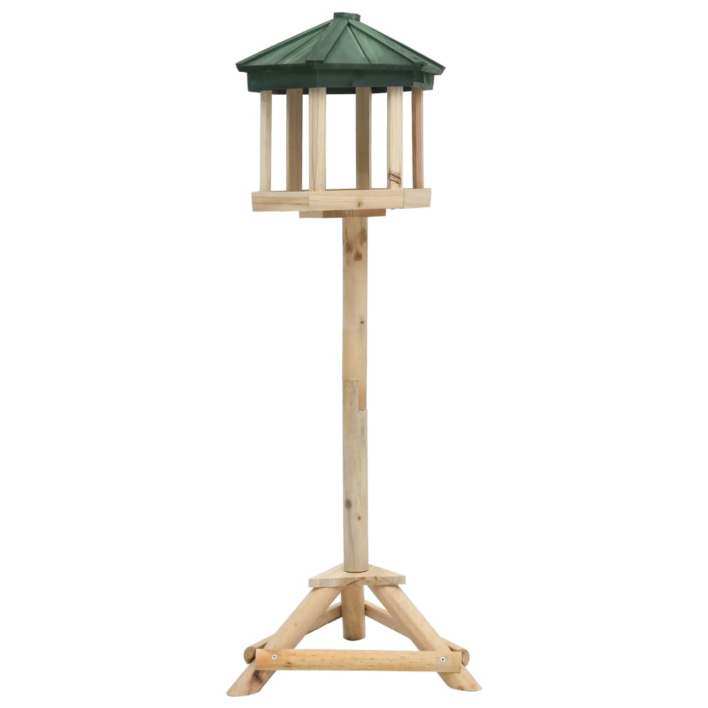 NNEVL Standing Bird Feeder Solid Firwood 33x106 cm