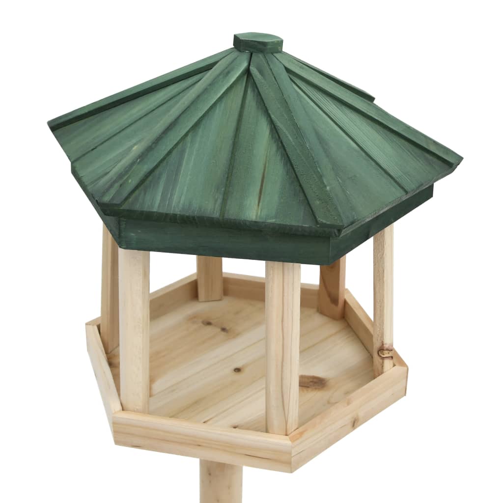 NNEVL Standing Bird Feeder Solid Firwood 33x106 cm