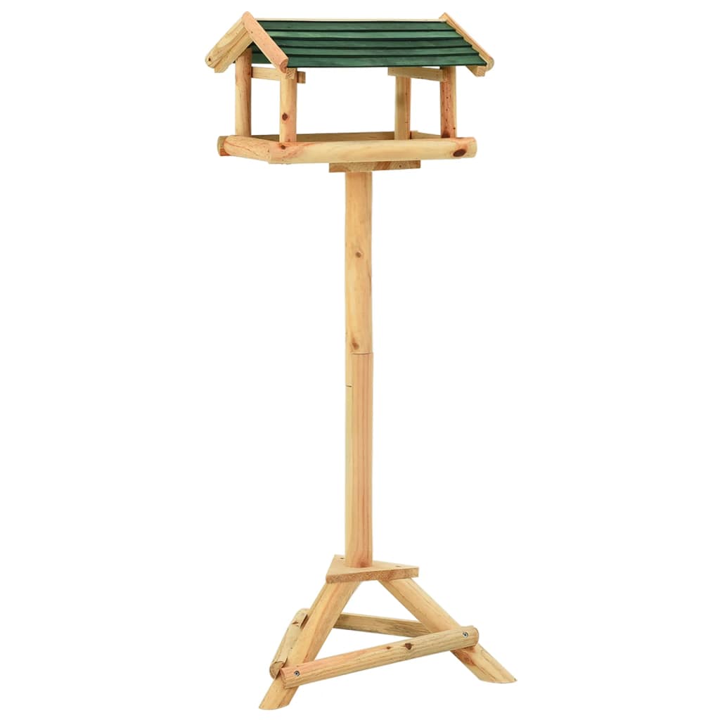 NNEVL Bird Feeder with Stand 37x28x100 cm Solid Fir Wood