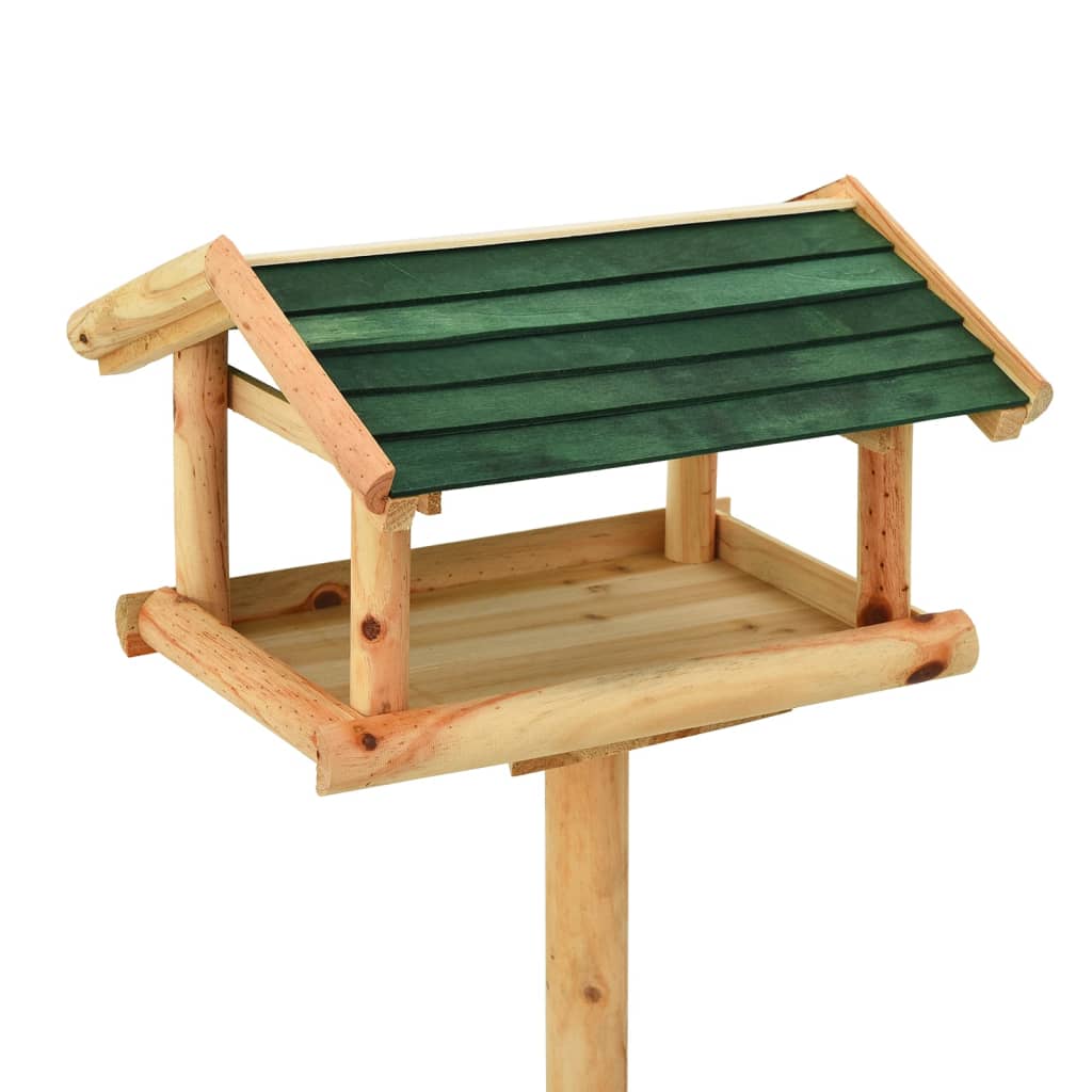 NNEVL Bird Feeder with Stand 37x28x100 cm Solid Fir Wood