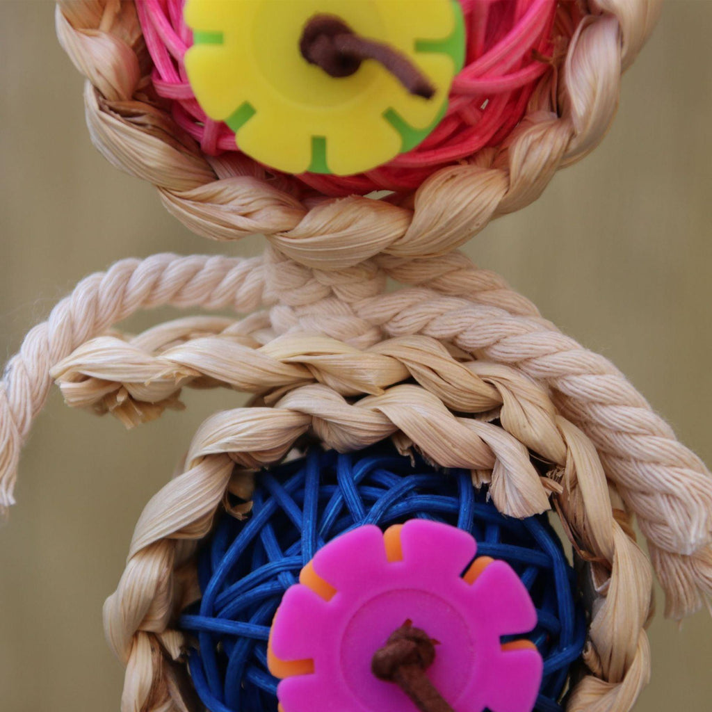 Natural Vine Twist Rope Parrot Toy - Climbing And Biting Fun For Pet Birds